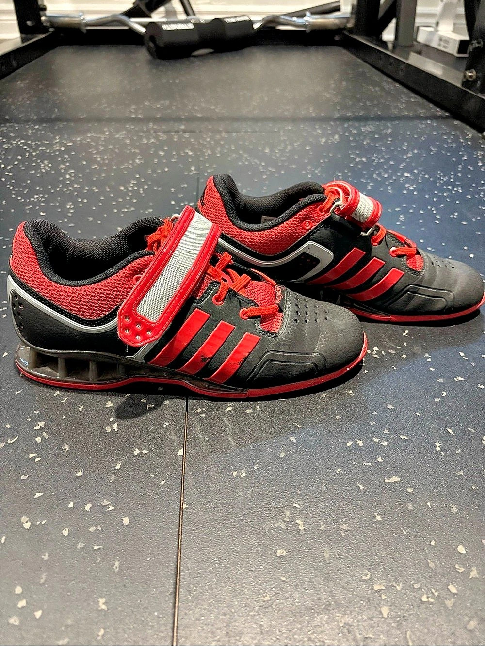 adidas Powerlift 2.0 Training Shoes Black & Red US 5.5